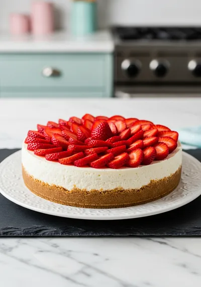 Strawberry Cheesecake – Easy Homemade Dessert