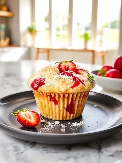 Strawberry Cream Cheese Muffins – Moist and Sweet - cooking process