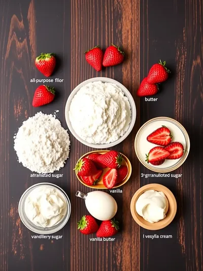 Strawberry Cream Puffs – Delicate Dessert Recipe - ingredients preparation