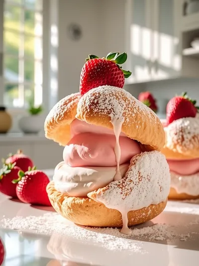 Strawberry Cream Puffs – Delicate Dessert Recipe
