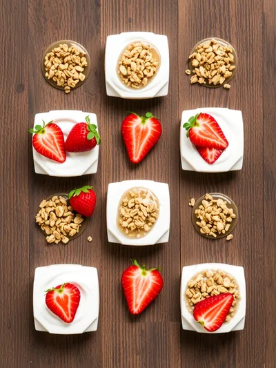 Strawberry Greek Yogurt Bites – Healthy Frozen Snack - ingredients preparation