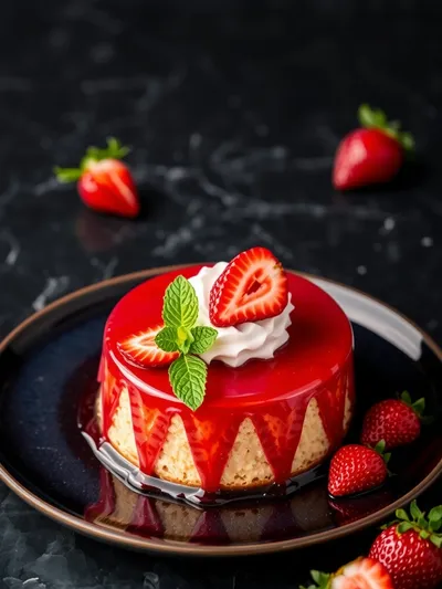 Elegant Strawberry Jelly Cake Recipe - cooking process