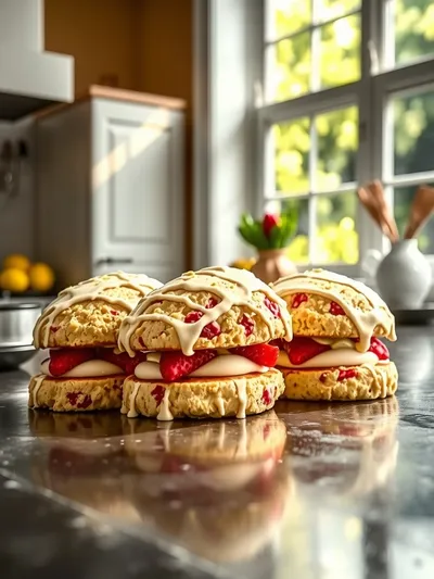 Strawberry Lemon Cream Scones Recipe