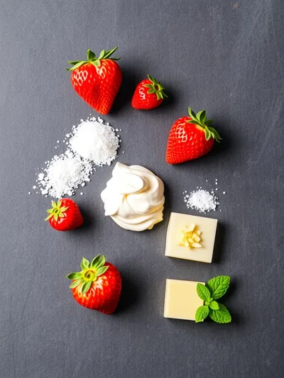 Strawberry Mousse – Light, Fluffy Dessert - ingredients preparation