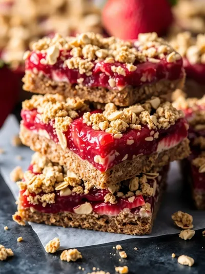 Strawberry Oatmeal Crumble Bars – Easy Breakfast Treat