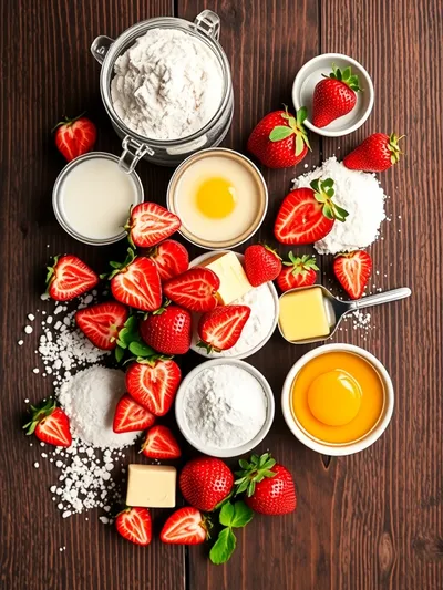 Easy Strawberry Pancakes in 30 Minutes - ingredients preparation