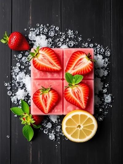 Strawberry Sorbet – Just 4 Ingredients - ingredients preparation