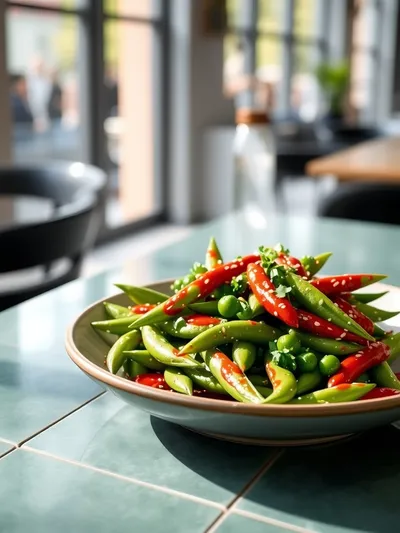 Sweet Chili Edamame - ready to serve