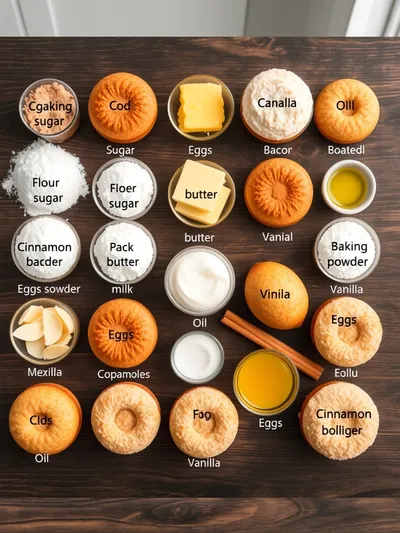 Sweet Churro Donut Bites - ingredients preparation