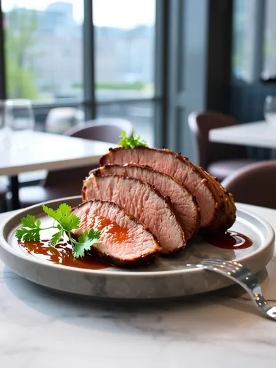 Texas Style Smoked Beef Brisket - ready to serve