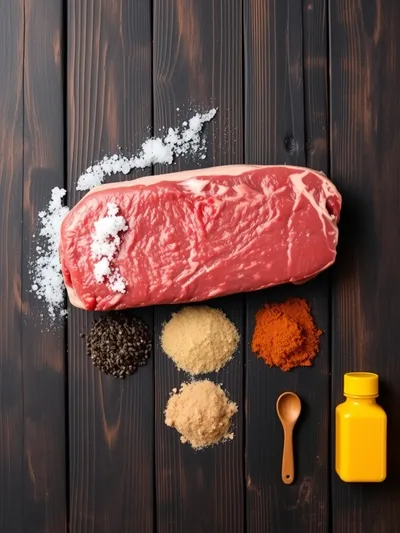 Texas Style Smoked Beef Brisket - ingredients preparation