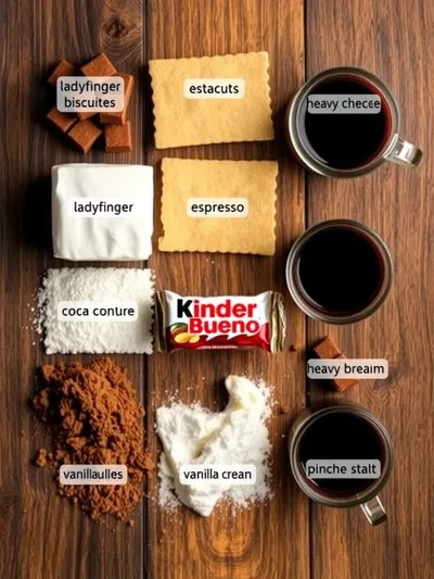Tiramisu Kinder Bueno White - ingredients preparation