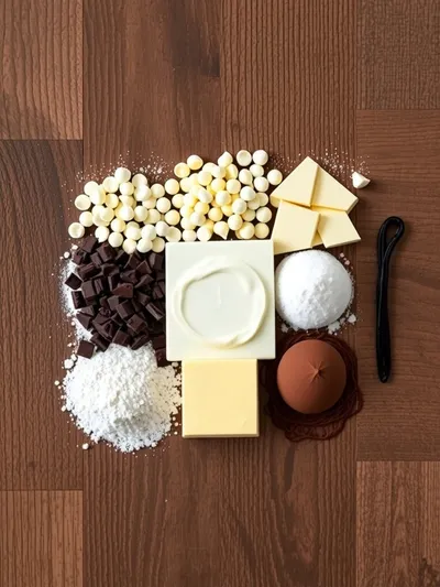 Triple Chocolate Mousse Cake - ingredients preparation