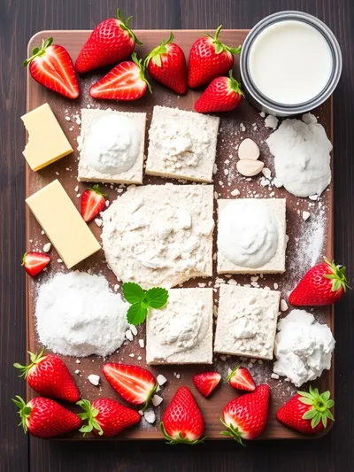 Vegan Strawberry Cake – Small Batch Delight - ingredients preparation