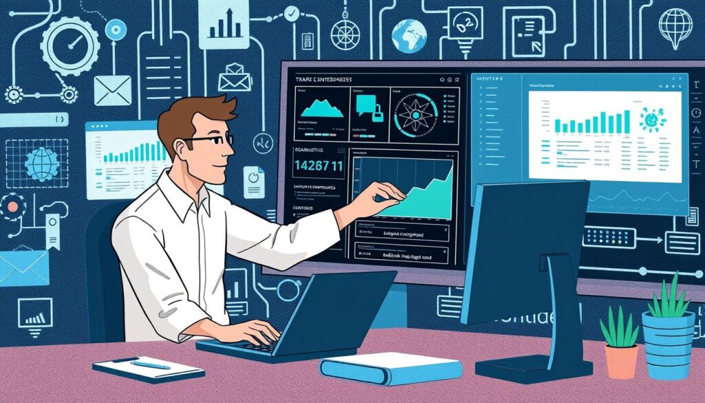 An image representing an administrator managing Splunk Enterprise environments