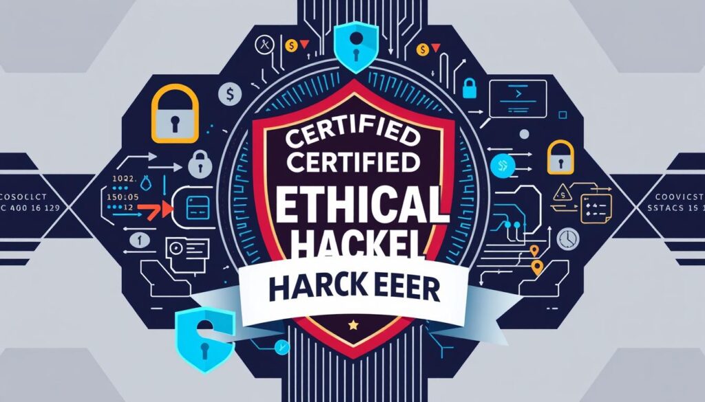 An image representing the Certified Ethical Hacker certification logo or a related cybersecurity theme.