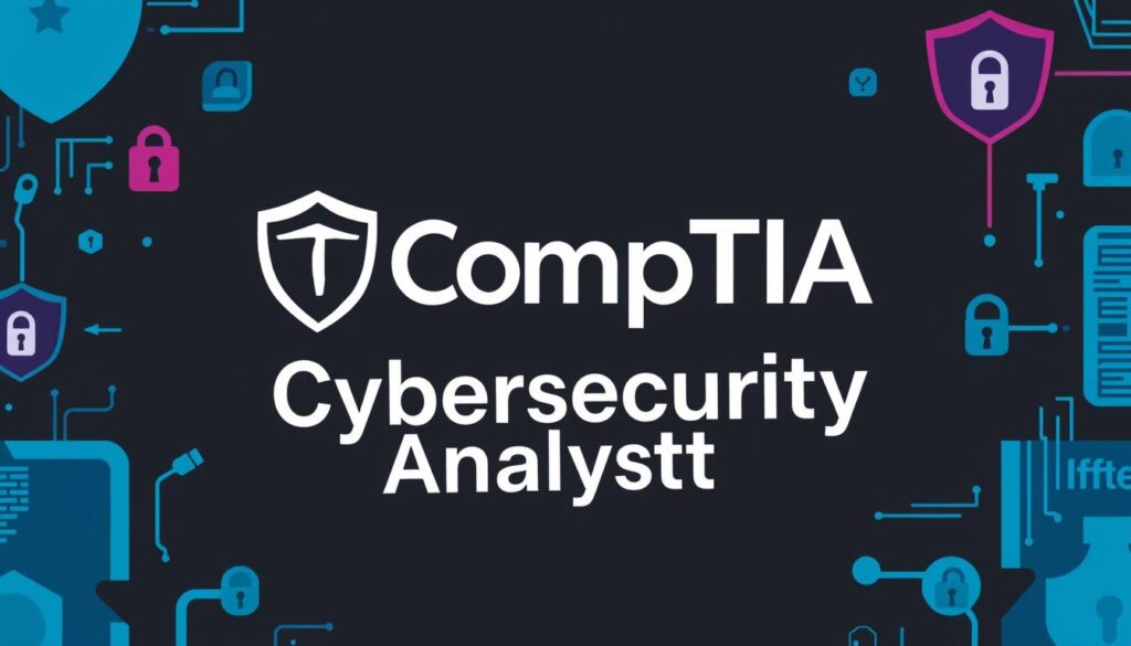 An image representing the CompTIA Cybersecurity Analyst certification logo or a related cybersecurity theme.