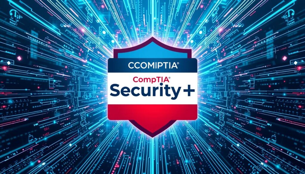 An image representing the CompTIA Security+ certification, highlighting its importance in cybersecurity.