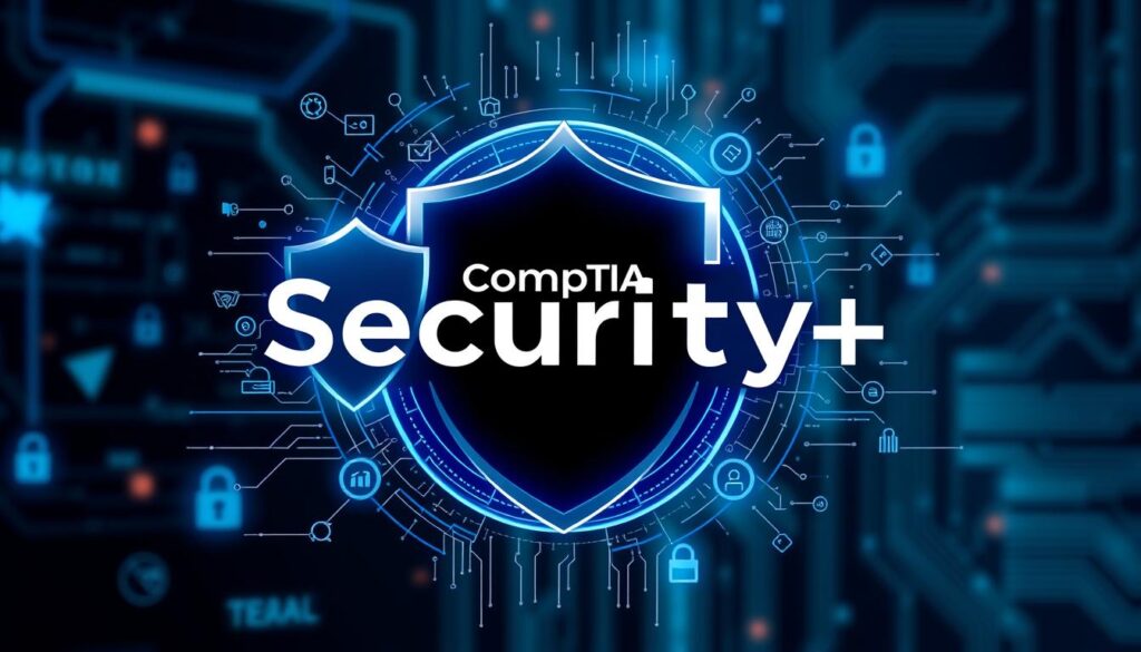 An image representing the CompTIA Security+ certification logo or a related security theme.