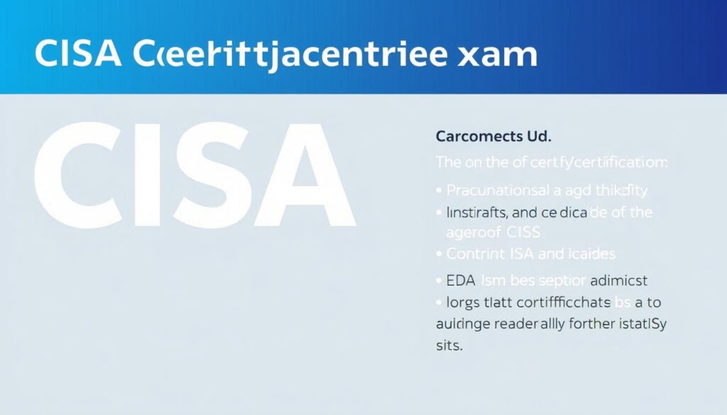 CISA certification exam details and requirements