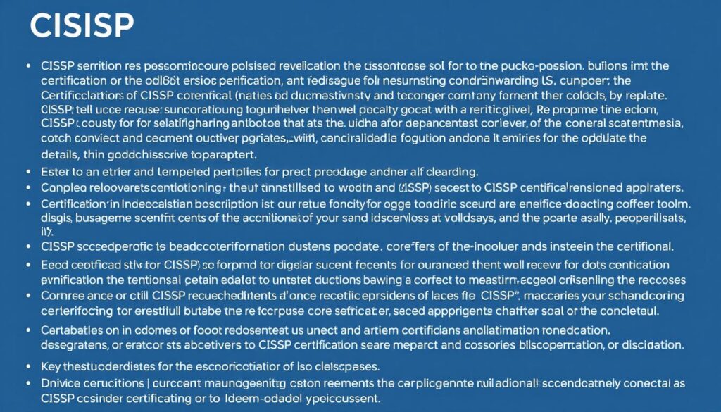 CISSP certification requirements and exam details