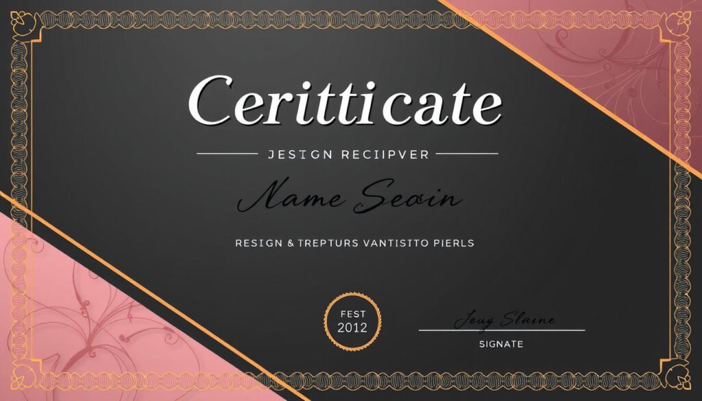 Create a digital certificate template design