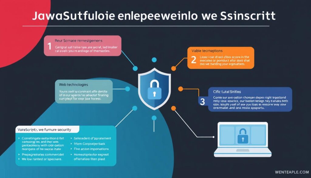 Generate an image representing JavaScript's role in web security