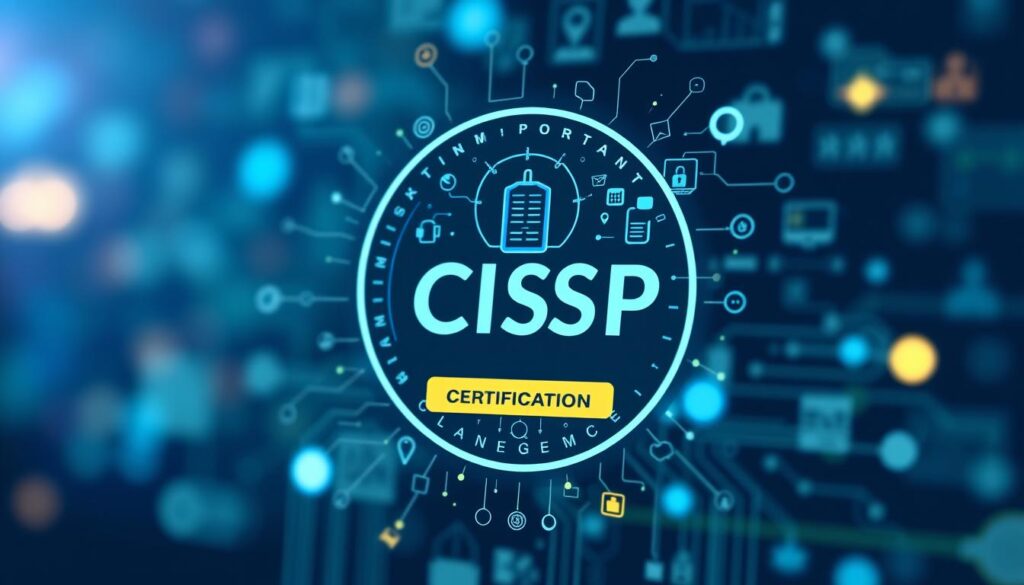 Generate an image representing the CISSP certification logo or related security concepts.