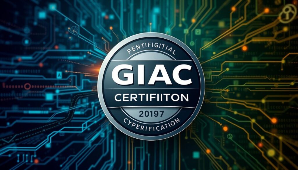 Generate an image representing the GIAC certification logo or a related penetration testing theme.