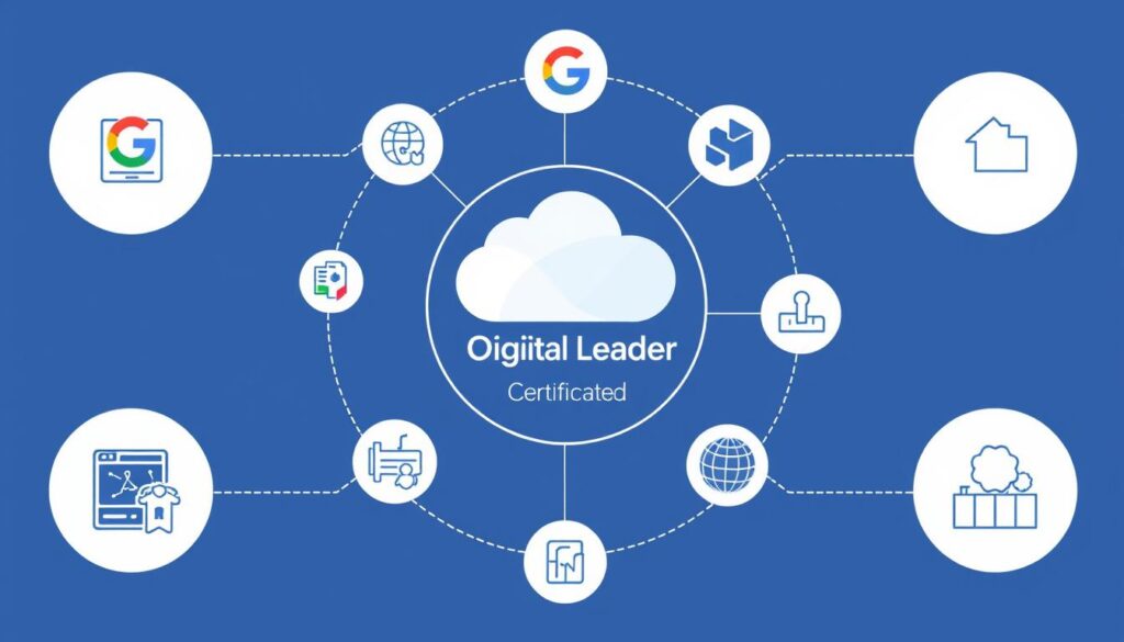 Generate an image representing the Google Cloud Digital Leader certification