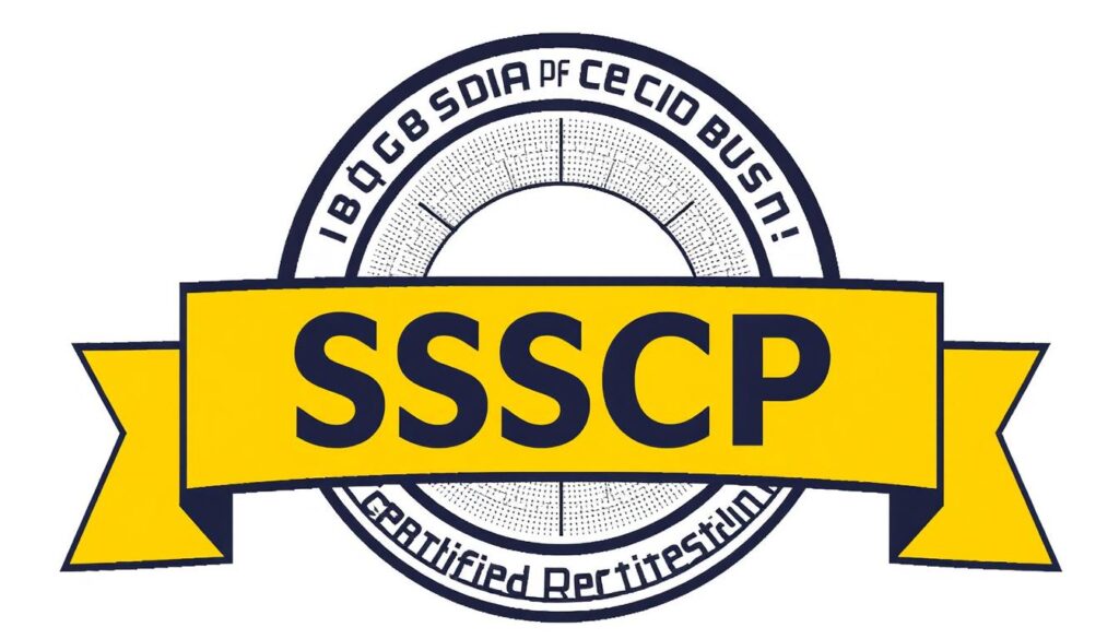 Get an image of an SSCP certification logo.