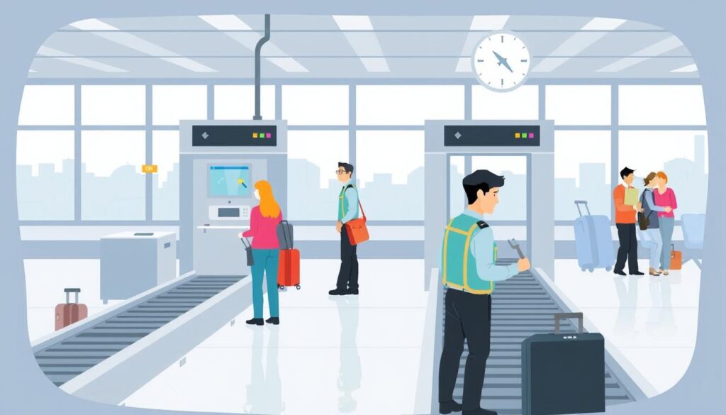 Image of TSA baggage screening process