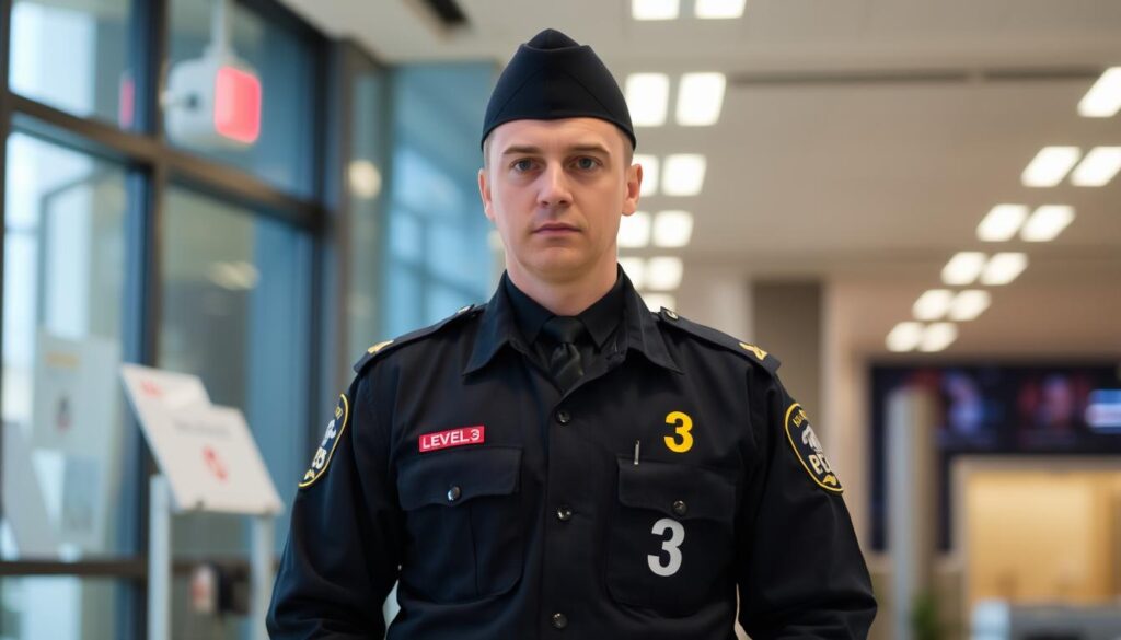 Image of a Level 3 security guard in a professional setting