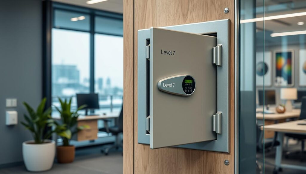 Image of a Level 7 safe installed in a business