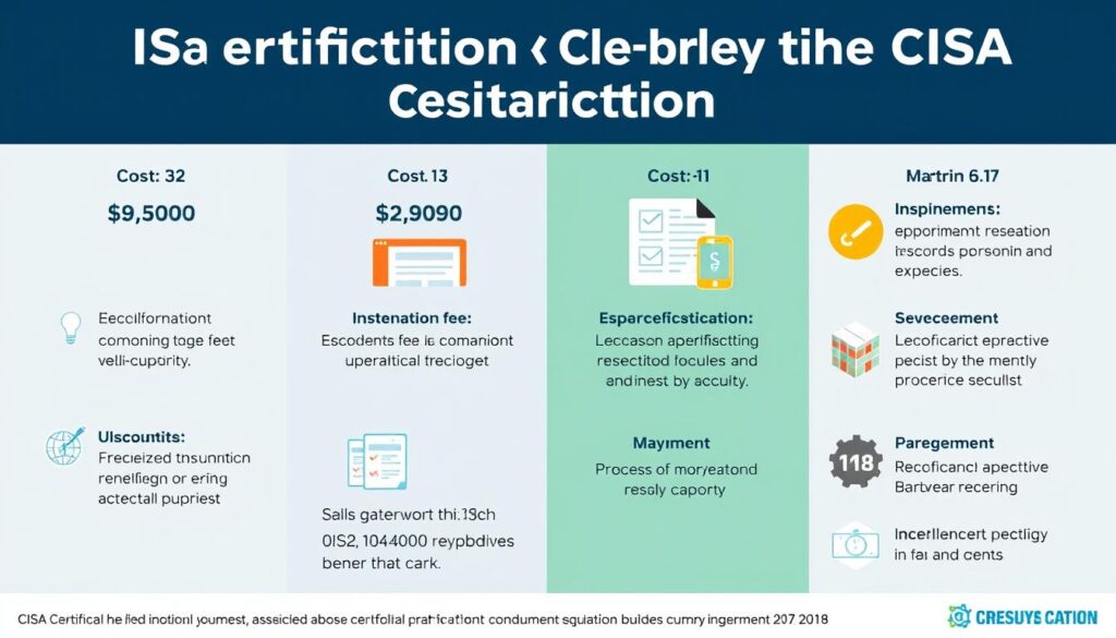 Image of a breakdown of CISA certification costs