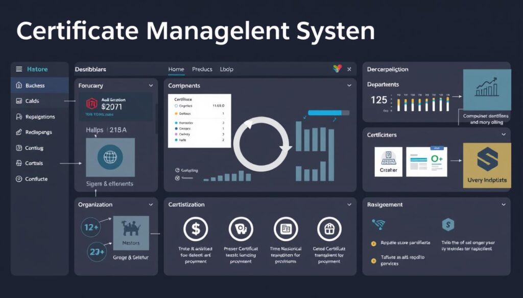 Image of a certificate management system dashboard
