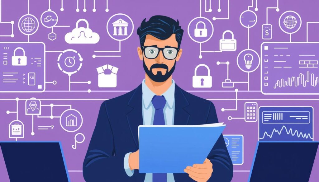Image of a professional evaluating cybersecurity services providers