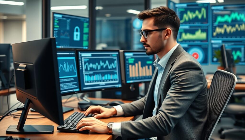 Image of a professional in a cybersecurity role