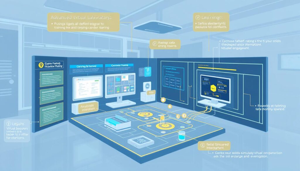 Image of a virtual lab interface for cybersecurity training